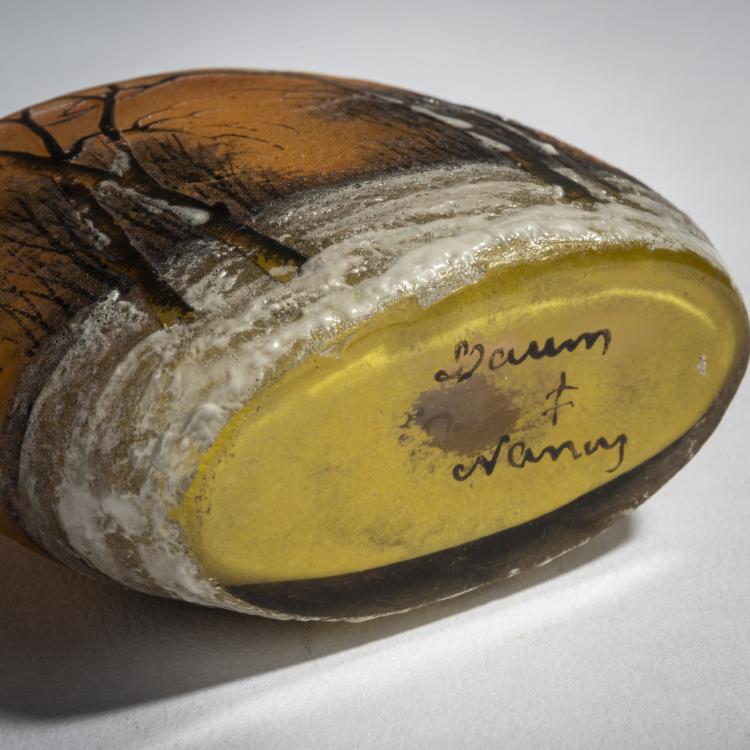 Bild 3 zu Objekt, Miniaturvase 'Cr&eacute;puscule neige' oder 'Paysage hiver', um 1906, Daum Fr&egrave;res, Nancy, 153B 133