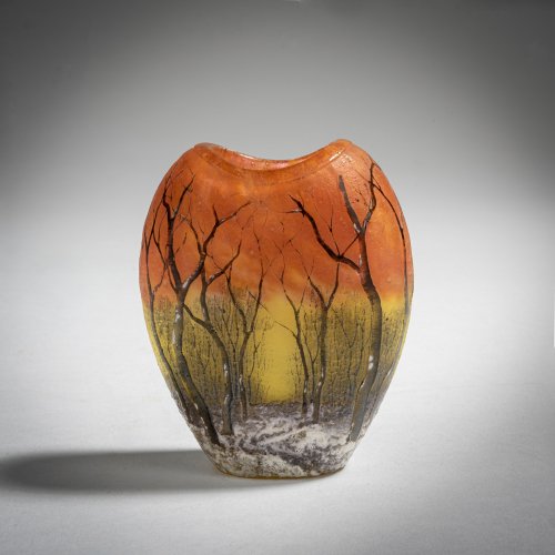 Miniature vase 'Crépuscule neige' or 'Paysage hiver', c. 1906