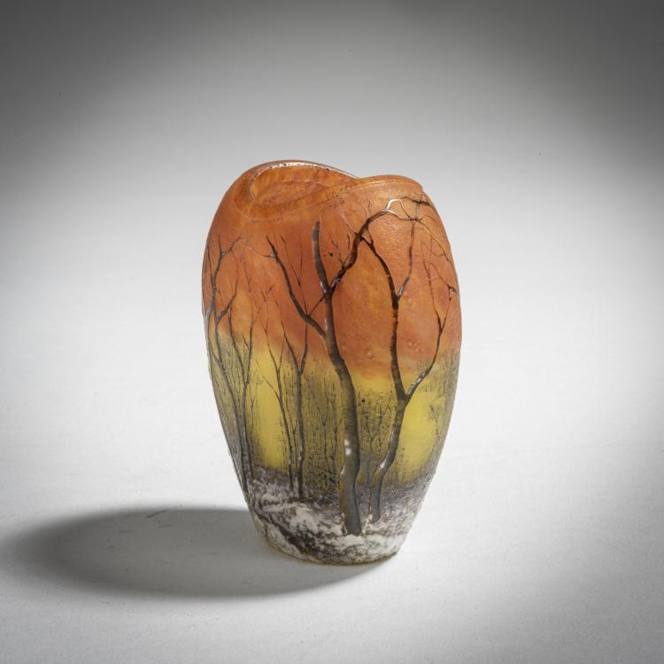 Bild 2 zu Objekt, Miniaturvase 'Cr&eacute;puscule neige' oder 'Paysage hiver', um 1906, Daum Fr&egrave;res, Nancy, 153B 134