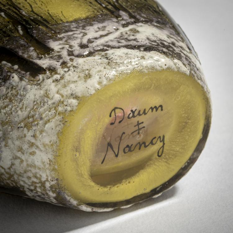 Bild 4 zu Objekt, Miniaturvase 'Cr&eacute;puscule neige' oder 'Paysage hiver', um 1906, Daum Fr&egrave;res, Nancy, 153B 134