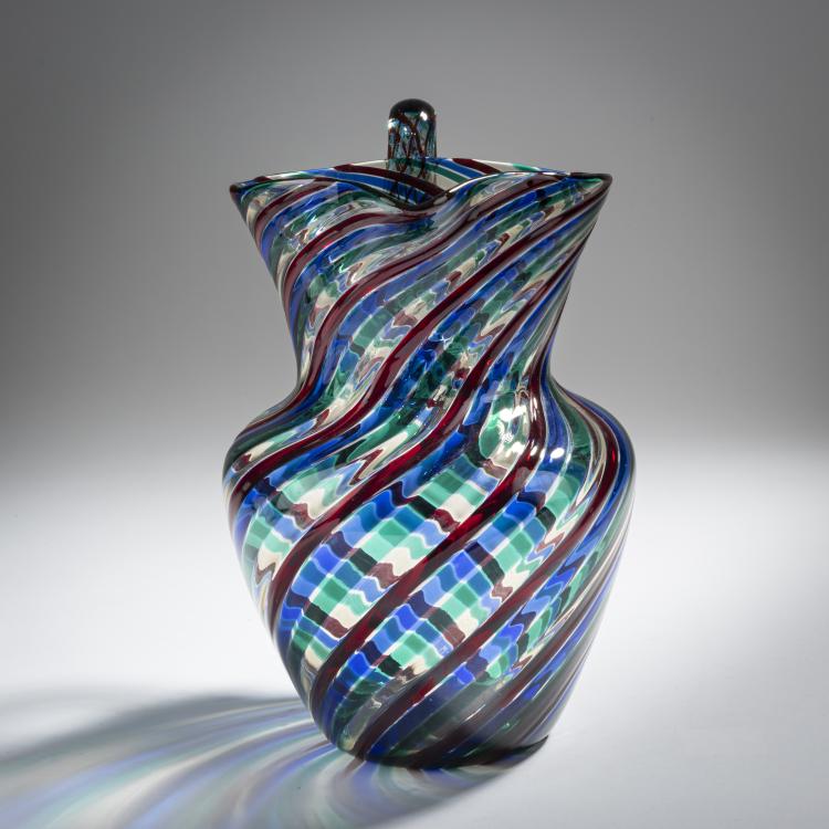 Bild 2 zu Objekt, 'A canne ritorte' jug, c. 1955, Fulvio Bianconi, Venini & C., Murano, 155C 783