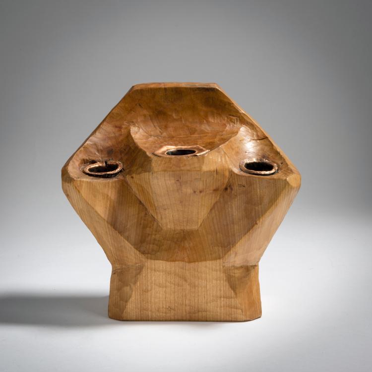 Hauptbild zu Objekt, Anthroposophischer Kerzenleuchter, 1930-50, Rudolf Steiner (Umkreis), Schnitzwerkstatt, Dornach (zugeschrieben), 154A 28