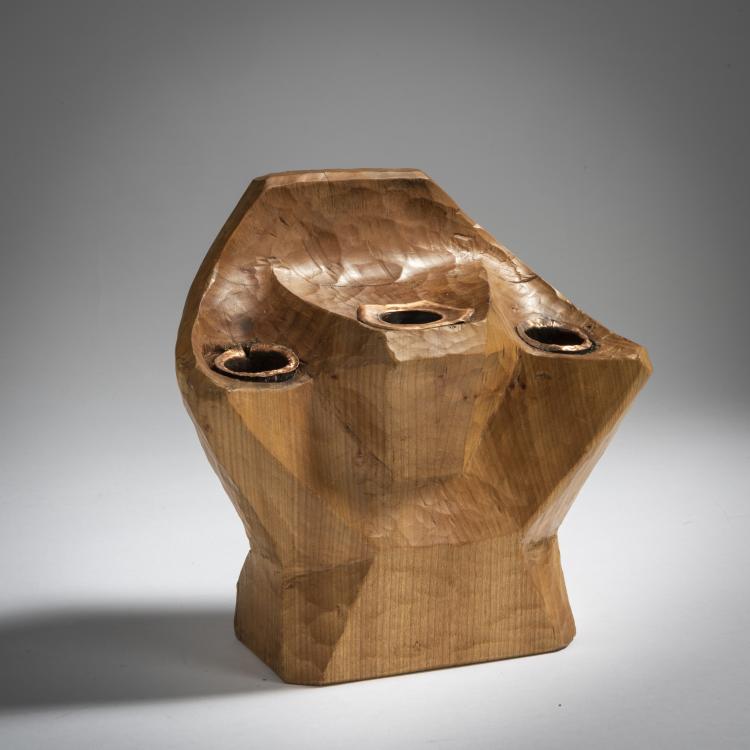 Bild 1 zu Objekt, Anthroposophischer Kerzenleuchter, 1930-50, Rudolf Steiner (Umkreis), Schnitzwerkstatt, Dornach (zugeschrieben), 154A 28