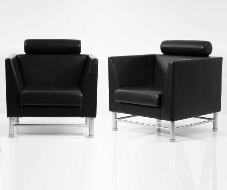 Hauptbild zu Objekt, Two 'Eastside' easy chairs, 1982, Ettore Sottsass, Knoll International, New York, 155A 230