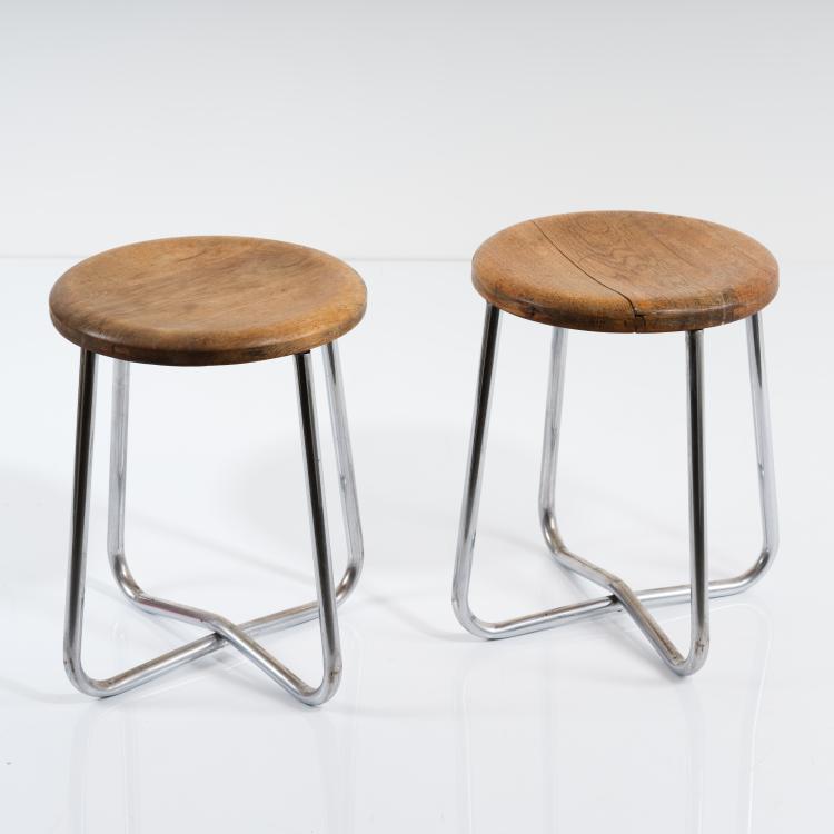 Bild 1 zu Objekt, Zwei Hocker, 1930er Jahre, Vichr, Prag, 154A 46