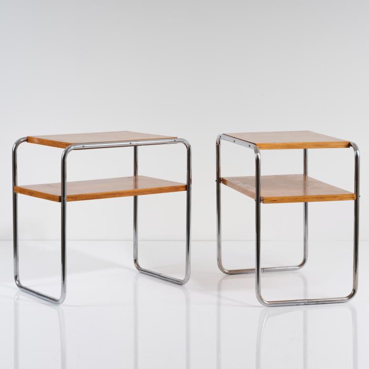 Hauptbild zu Objekt, Zwei Beistelltische 'B 12', 1928, Marcel Breuer, Thonet, Frankenberg, 154A 37