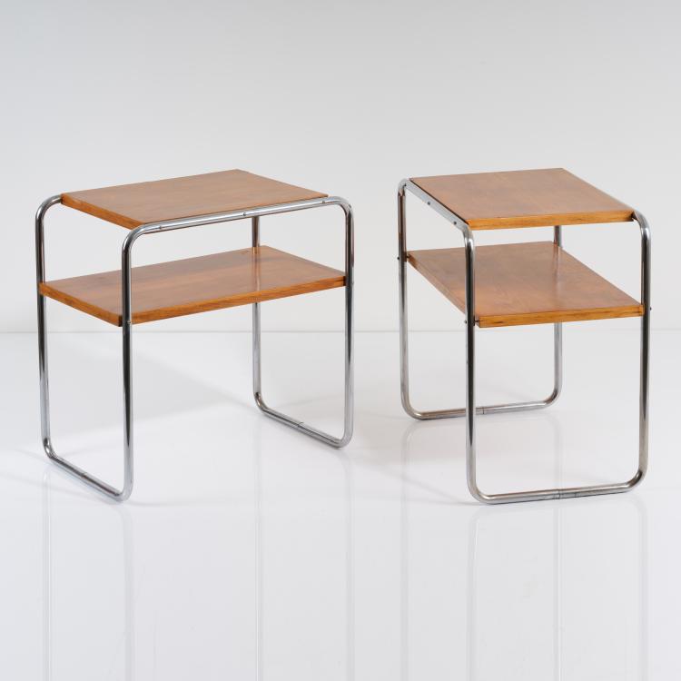 Bild 1 zu Objekt, Zwei Beistelltische 'B 12', 1928, Marcel Breuer, Thonet, Frankenberg, 154A 37