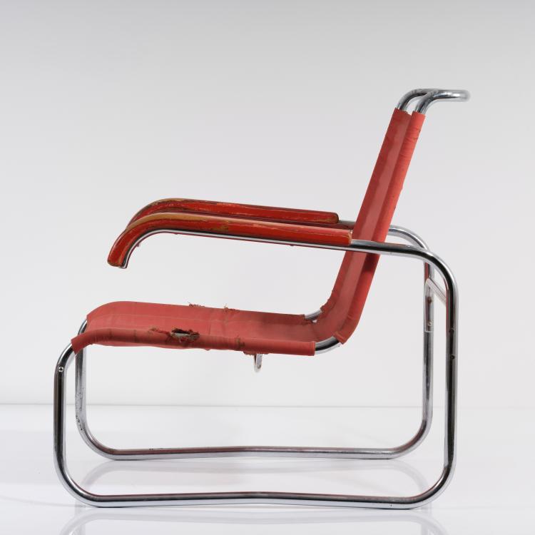 Hauptbild zu Objekt, Armlehnsessel 'B 35', um 1928/29, Marcel Breuer, Thonet, Frankenberg, 154A 38