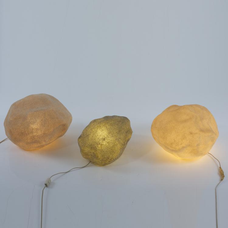 Bild 2 zu Objekt, Drei Bodenleuchten 'Fels-Dorra', 1969, Andr&eacute; Cazenave, Atelier A., Paris., 155B 541