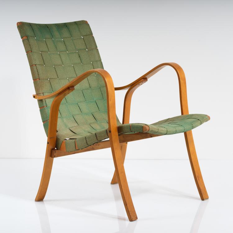 Bild 5 zu Objekt, Armlehnsessel, um 1950, Gustaf Axel Berg (zugeschrieben), V&auml;sby M&ouml;bel- och Inredningsfabrik, Upplands V&auml;sby, 155B 398