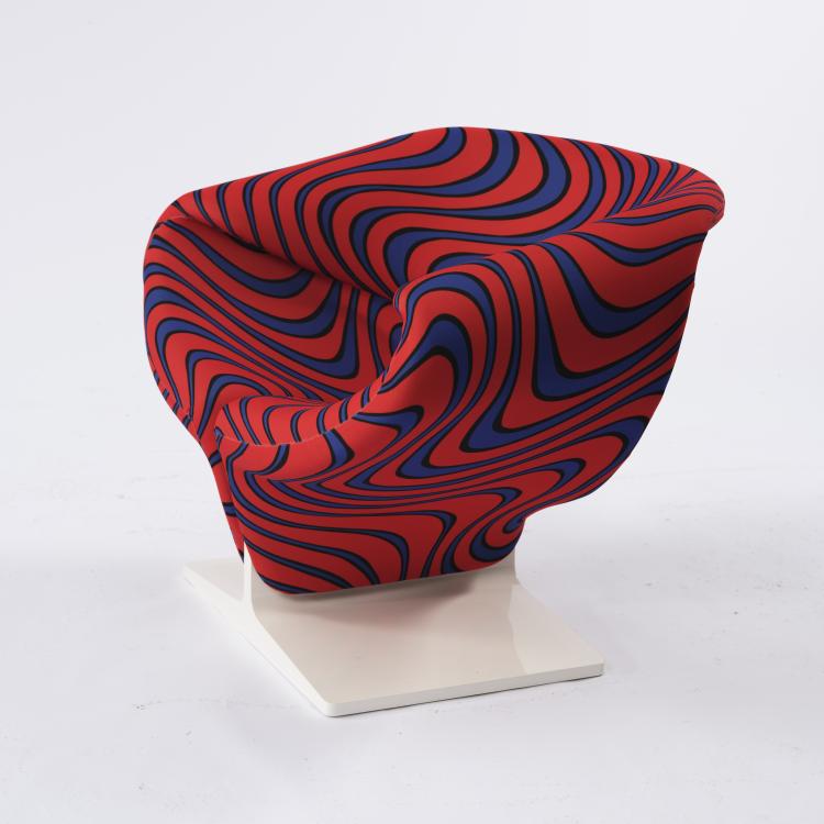 Bild 1 zu Objekt, 'Ribbon' chair, 1966, Jack Lenor-Larsen,Pierre Paulin, Artifort, Maastricht, 154A 133