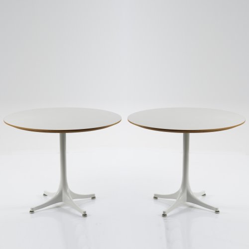 Set of two 'Pedestal 5453' sofa tables, 1961