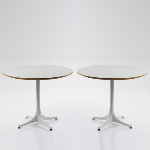 Set of two 'Pedestal 5453' sofa tables, 1961