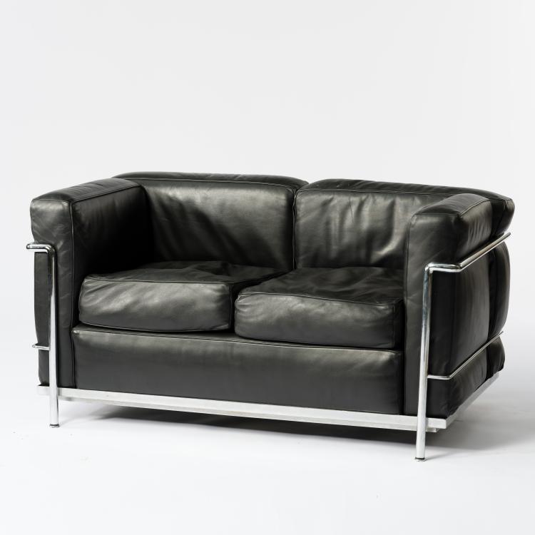 Hauptbild zu Objekt, LC 2' settee, 1928, Pierre Jeanneret,Charlotte Perriand,Le Corbusier Charles-&Eacute;douard Jeanneret-Gris, Cassina, Mailand, 155B 270