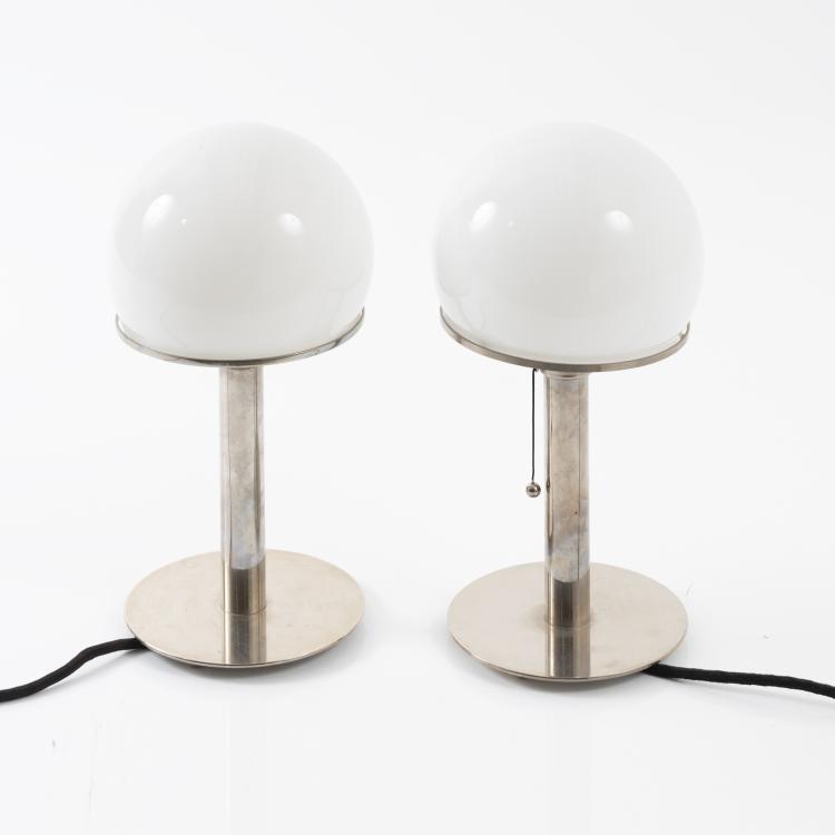 Bild 1 zu Objekt, Zwei Tischleuchten 'WA 24', 1924, Wilhelm Wagenfeld, Tecnolumen, Bremen, 155B 259