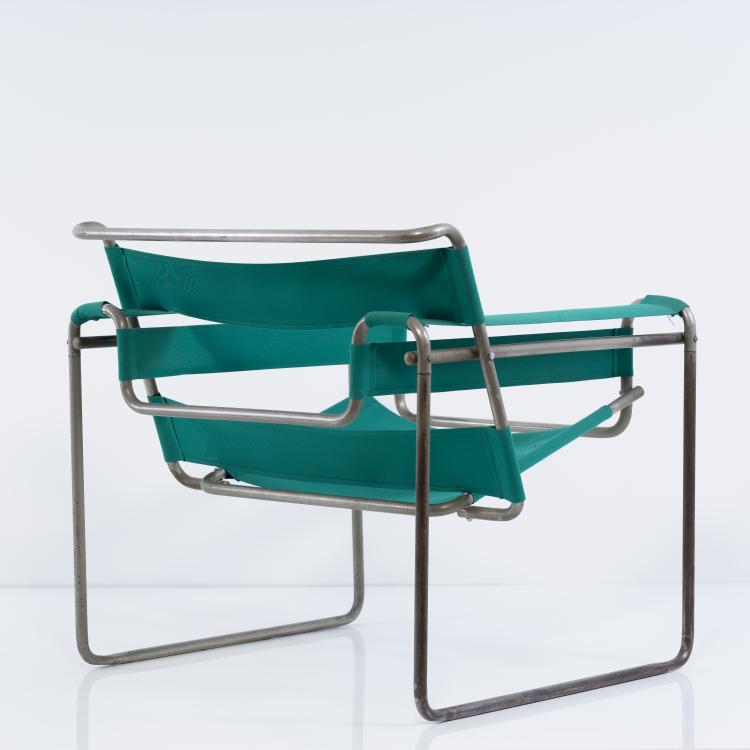 Bild 5 zu Objekt, Armlehnsessel 'B3' - 'Wassily', 1925, Marcel Breuer, Standard M&ouml;bel, Berlin (zugeschrieben), 154A 30