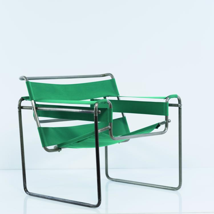 Bild 6 zu Objekt, Armlehnsessel 'B3' - 'Wassily', 1925, Marcel Breuer, Standard M&ouml;bel, Berlin (zugeschrieben), 154A 30
