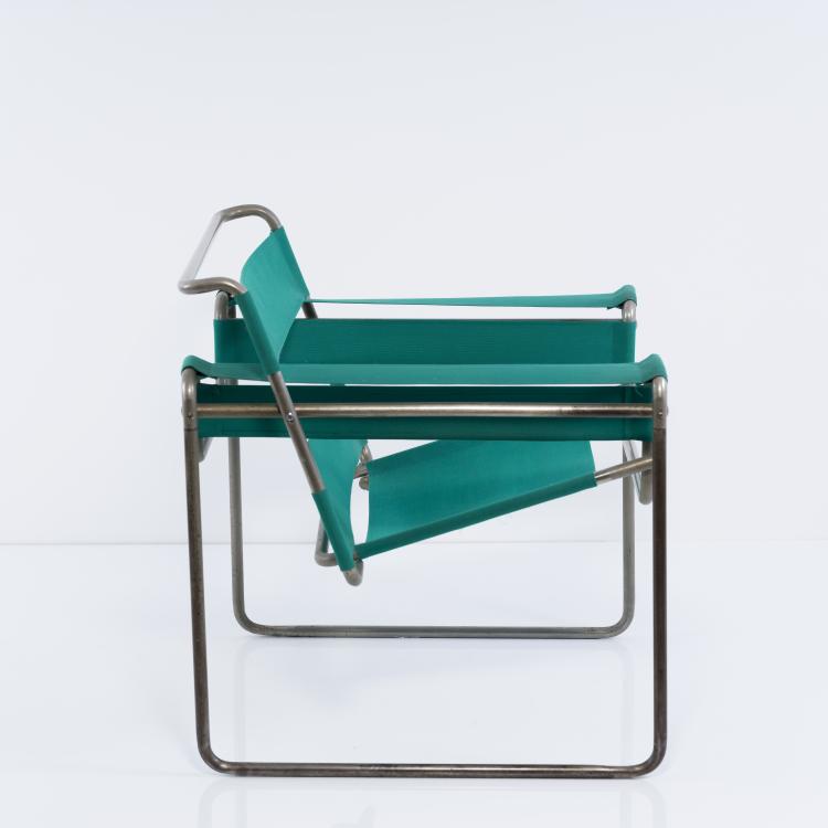Bild 7 zu Objekt, Armlehnsessel 'B3' - 'Wassily', 1925, Marcel Breuer, Standard M&ouml;bel, Berlin (zugeschrieben), 154A 30