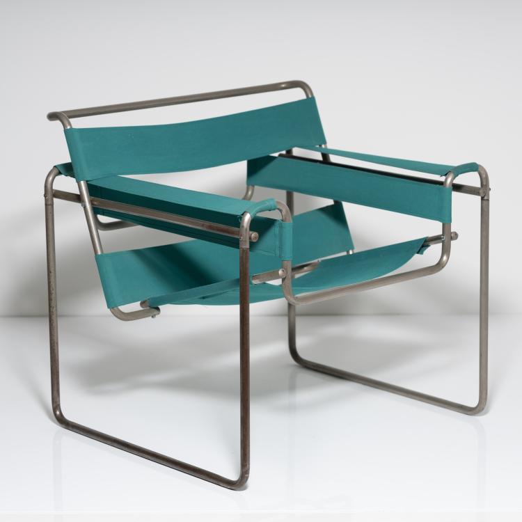 Bild 9 zu Objekt, Armlehnsessel 'B3' - 'Wassily', 1925, Marcel Breuer, Standard M&ouml;bel, Berlin (zugeschrieben), 154A 30