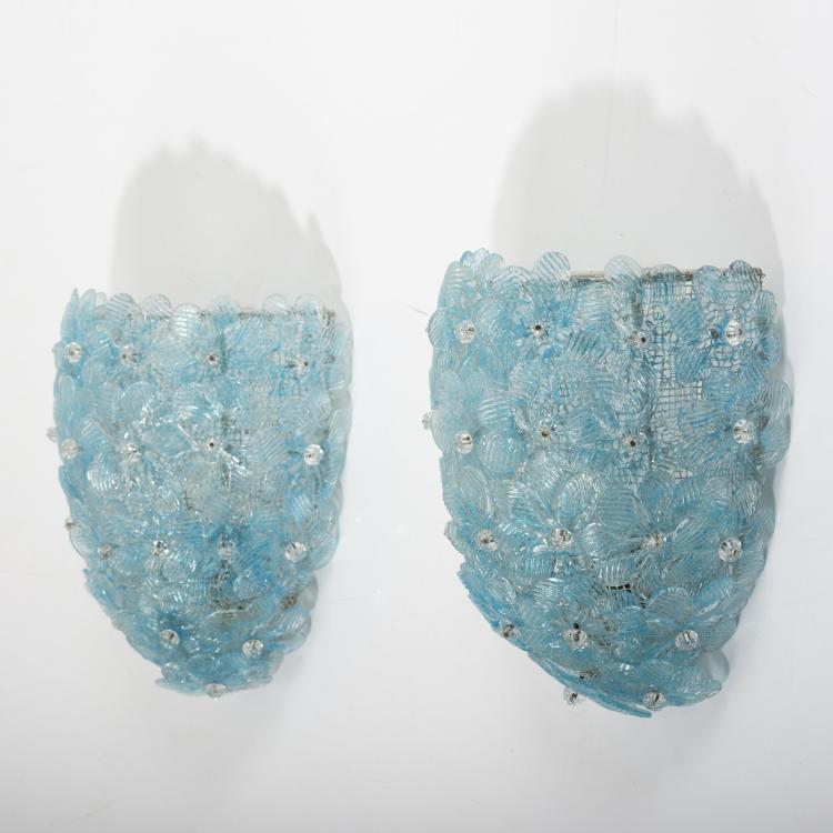 Hauptbild zu Objekt, Two wall lights, 1950s, Barovier & Toso, Murano, 155A 70