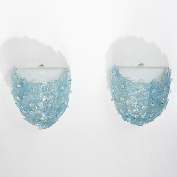 Bild 2 zu Objekt, Two wall lights, 1950s, Barovier & Toso, Murano, 155A 70