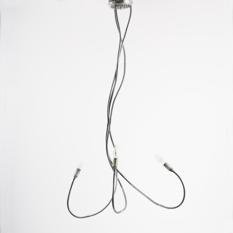 Hauptbild zu Objekt, Deckenleuchte 'Honda' und Wandleuchte 'Suzuki', 1985, Frank Schreiner - Stiletto, Stiletto Studios, Berlin, 154A 174