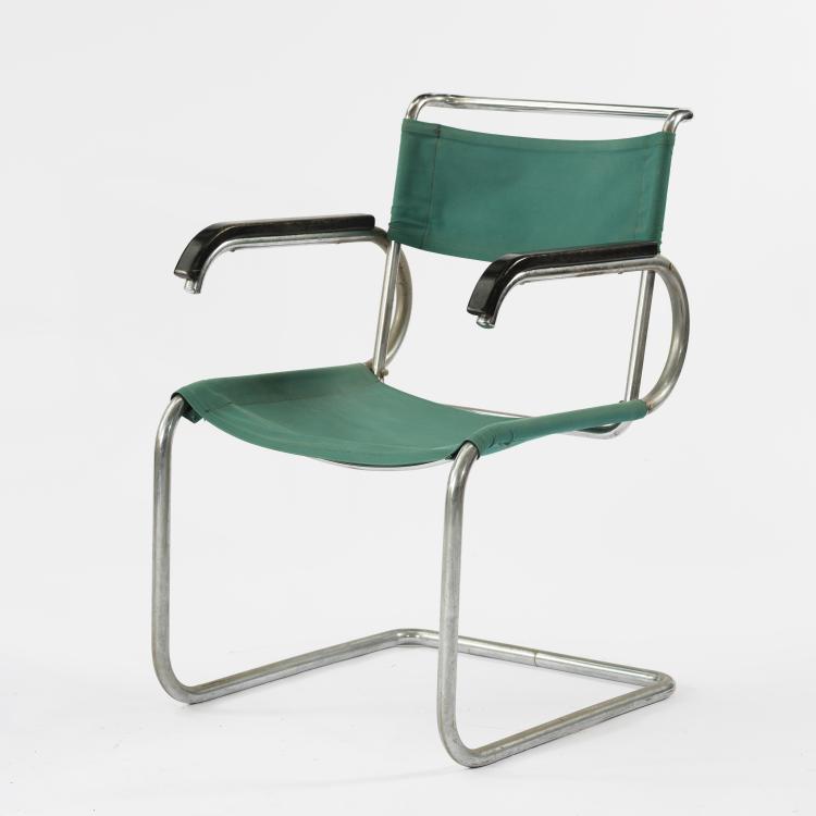 Hauptbild zu Objekt, Armchair 'B 55', 1928/29, Marcel Breuer, Thonet, Frankenberg, 154A 45
