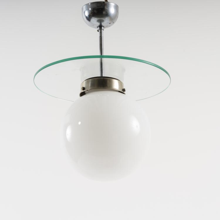 Hauptbild zu Objekt, Ceiling light, c. 1928, Wilhelm Wagenfeld (attributed), Staatliche Bauhochschule, Weimar (zugeschrieben), 154A 41