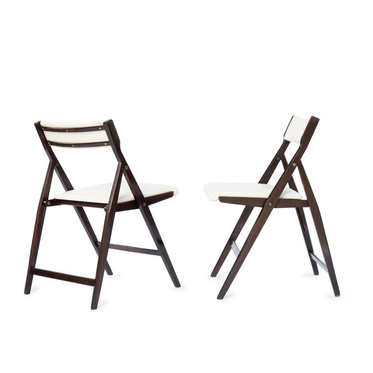 Hauptbild zu Objekt, Set of two folding chairs '320' - 'Eden', 1959, Gio Ponti, Reguitti, Fratelli, Brescia, 154A 109