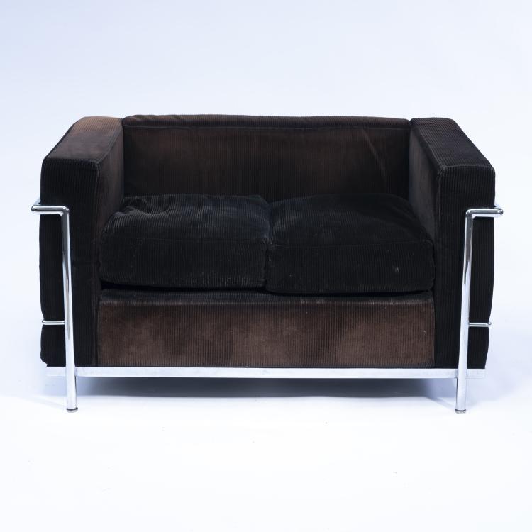 Hauptbild zu Objekt, 'LC 2' settee, 1928, Pierre Jeanneret,Charlotte Perriand,Le Corbusier Charles-&Eacute;douard Jeanneret-Gris, Cassina, Mailand, 155B 273