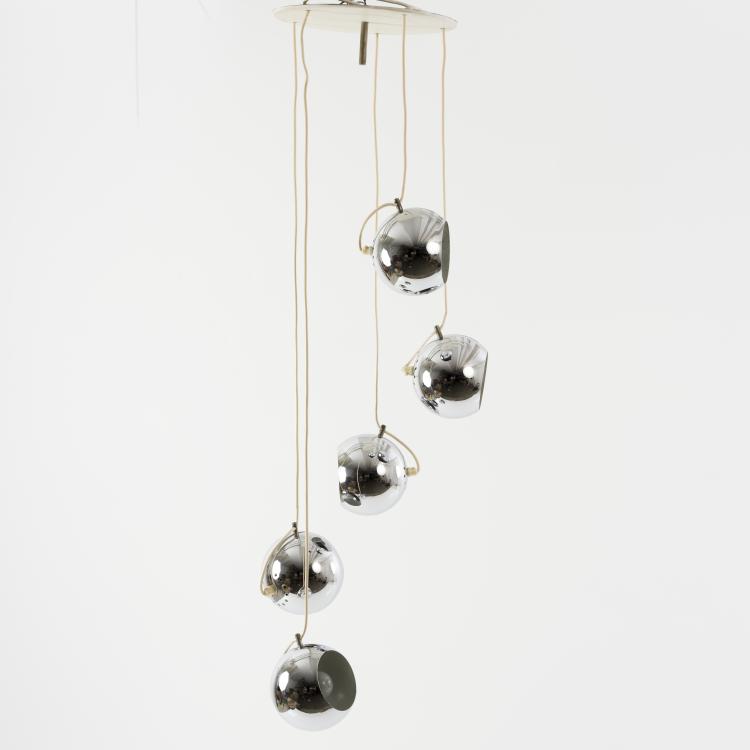 Hauptbild zu Objekt, Ceiling light, 1950s, Goffredo Reggiani (attributed), Reggiani Illuminazione, Sovico, 155A 68