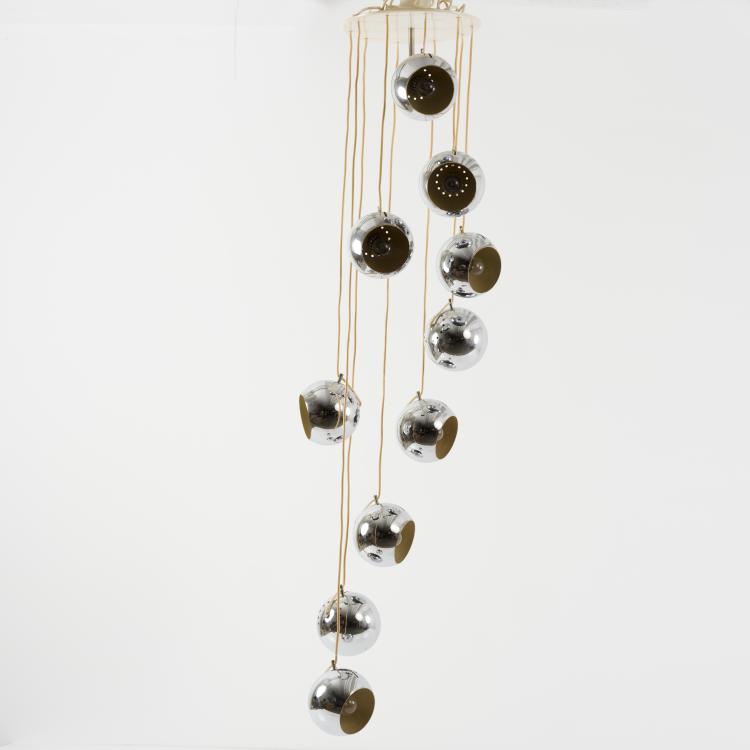 Hauptbild zu Objekt, Pendant light, 1950s, Goffredo Reggiani (attributed), Reggiani Illuminazione, Sovico, 155A 69