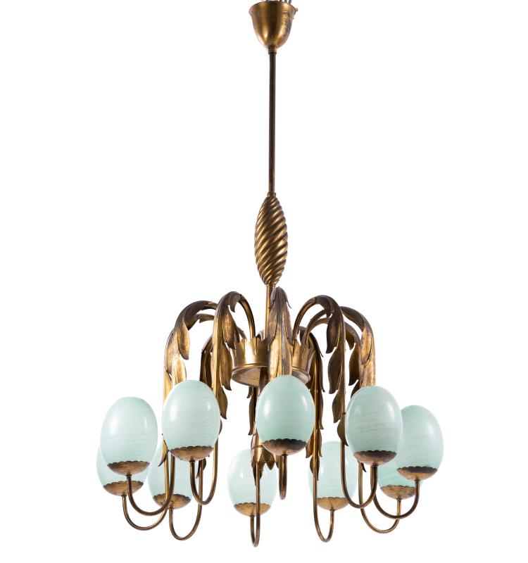 Hauptbild zu Objekt, Ceiling light, 1940/50s , Tomaso Buzzi (attributed), Venini & C., Murano (zugeschrieben), 154A 93