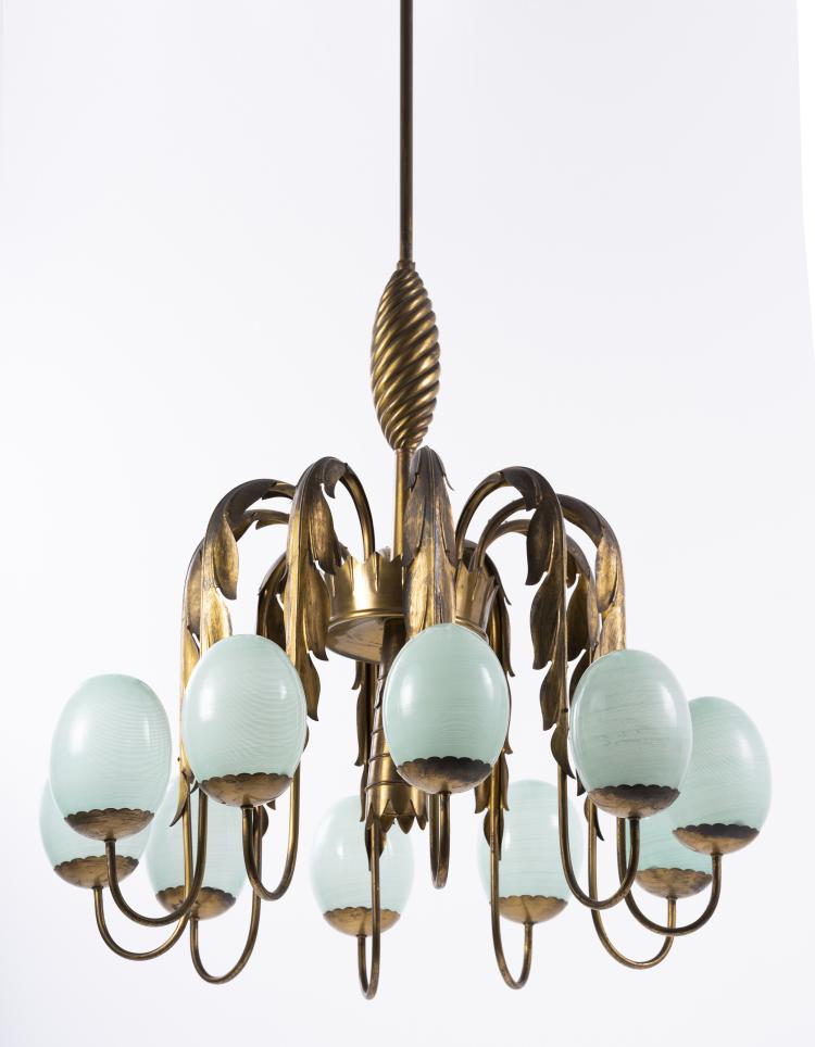 Bild 9 zu Objekt, Ceiling light, 1940/50s , Tomaso Buzzi (attributed), Venini & C., Murano (zugeschrieben), 154A 93