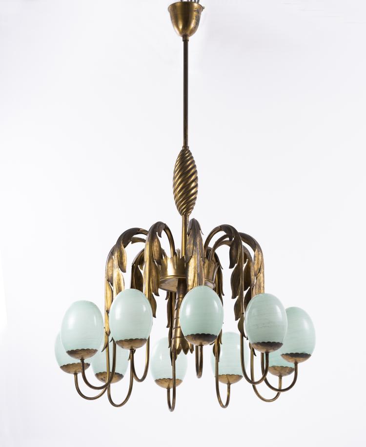 Bild 10 zu Objekt, Ceiling light, 1940/50s , Tomaso Buzzi (attributed), Venini & C., Murano (zugeschrieben), 154A 93