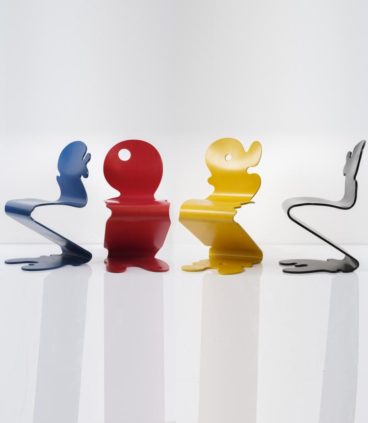 Bild 1 zu Objekt, Set of four 'Pantonic' chairs, 1992, Verner Panton, Hag, Norwegen, 154A 134