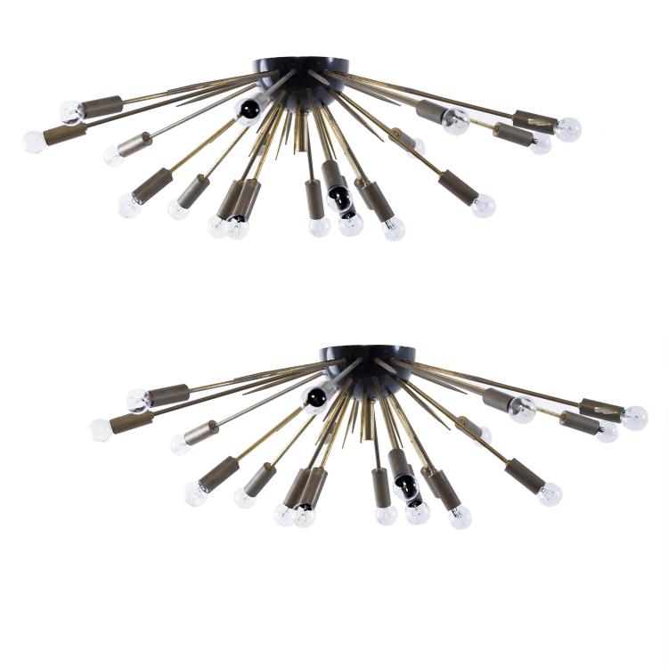 Hauptbild zu Objekt, Zwei Deckenleuchten, 1950er Jahre, Italien, 154A 100