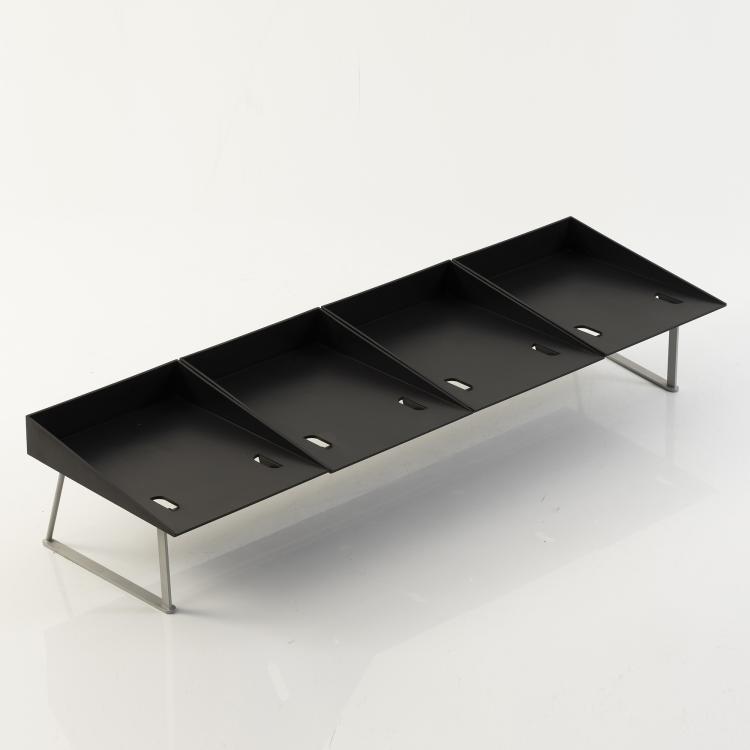 Hauptbild zu Objekt, Four storage trays 'Manhattan' on a stand, 1976, Enzo Mari, Danese, Mailand, 155A 98