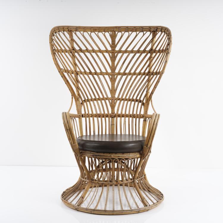 Hauptbild zu Objekt, Wicker chair, c. 1950, Gio Ponti, Bonacina, Vittorio & C., Como, 155A 20