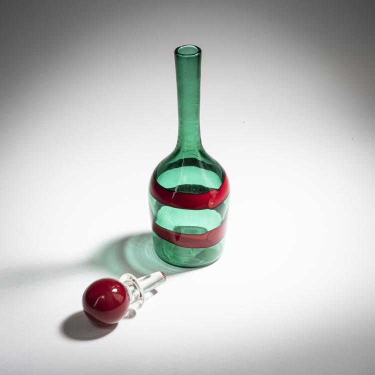 Bild 1 zu Objekt, Flasche mit Stopfen 'A fasce', um 1955, Fulvio Bianconi, Venini & C., Murano, 155C 784