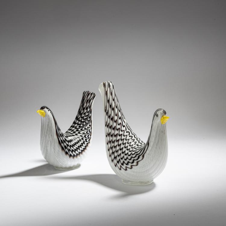 Bild 1 zu Objekt, Two doves 'Filigrana semplice', 1954, Dino Martens, Toso, Aureliano, Murano, 155C 927