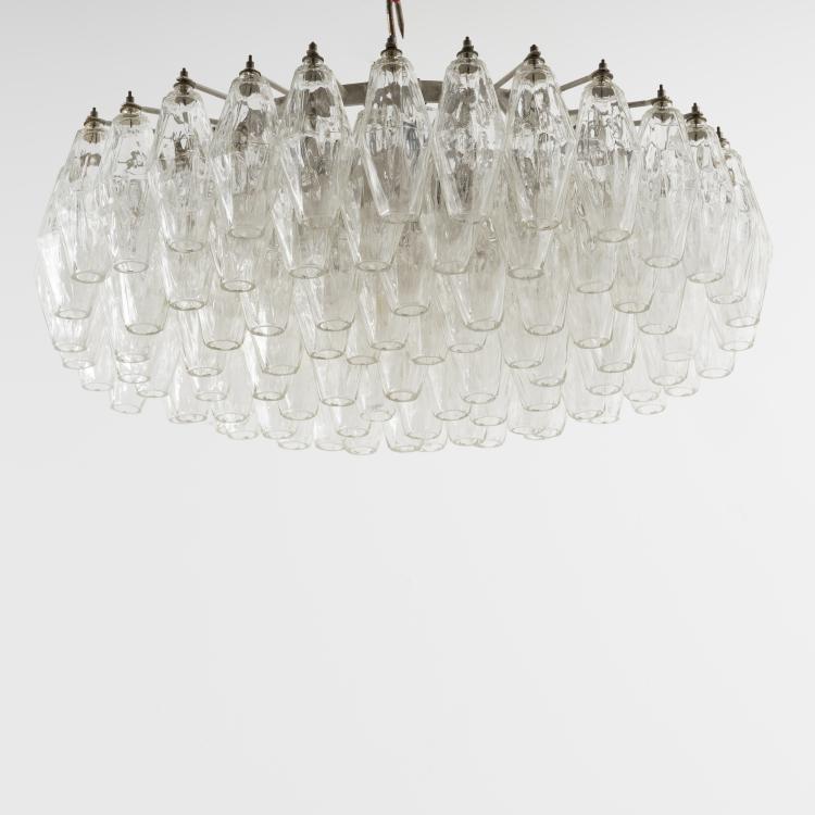 Hauptbild zu Objekt, 'Poliedrica' ceiling light, c. 1958, Paolo Venini, Venini & C., Murano, 155A 62