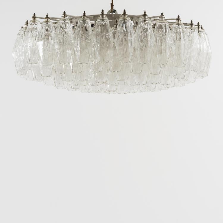 Bild 1 zu Objekt, 'Poliedrica' ceiling light, c. 1958, Paolo Venini, Venini & C., Murano, 155A 62