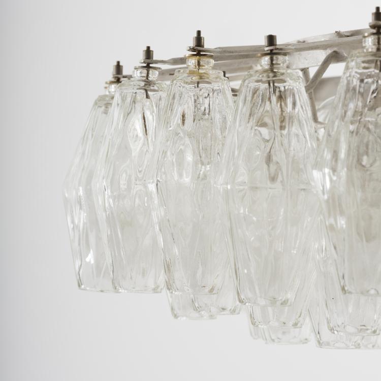 Bild 2 zu Objekt, 'Poliedrica' ceiling light, c. 1958, Paolo Venini, Venini & C., Murano, 155A 62