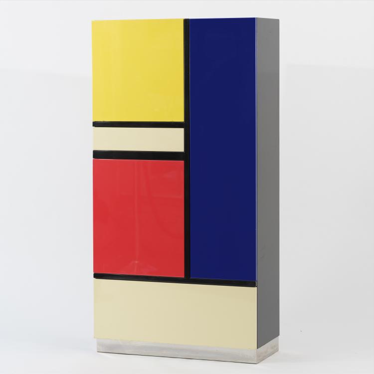 Hauptbild zu Objekt, 'Mondrian' cabinet, 1976, Koni Ochsner, R&ouml;thlisberger Collection, G&uuml;mlingen, 155B 562
