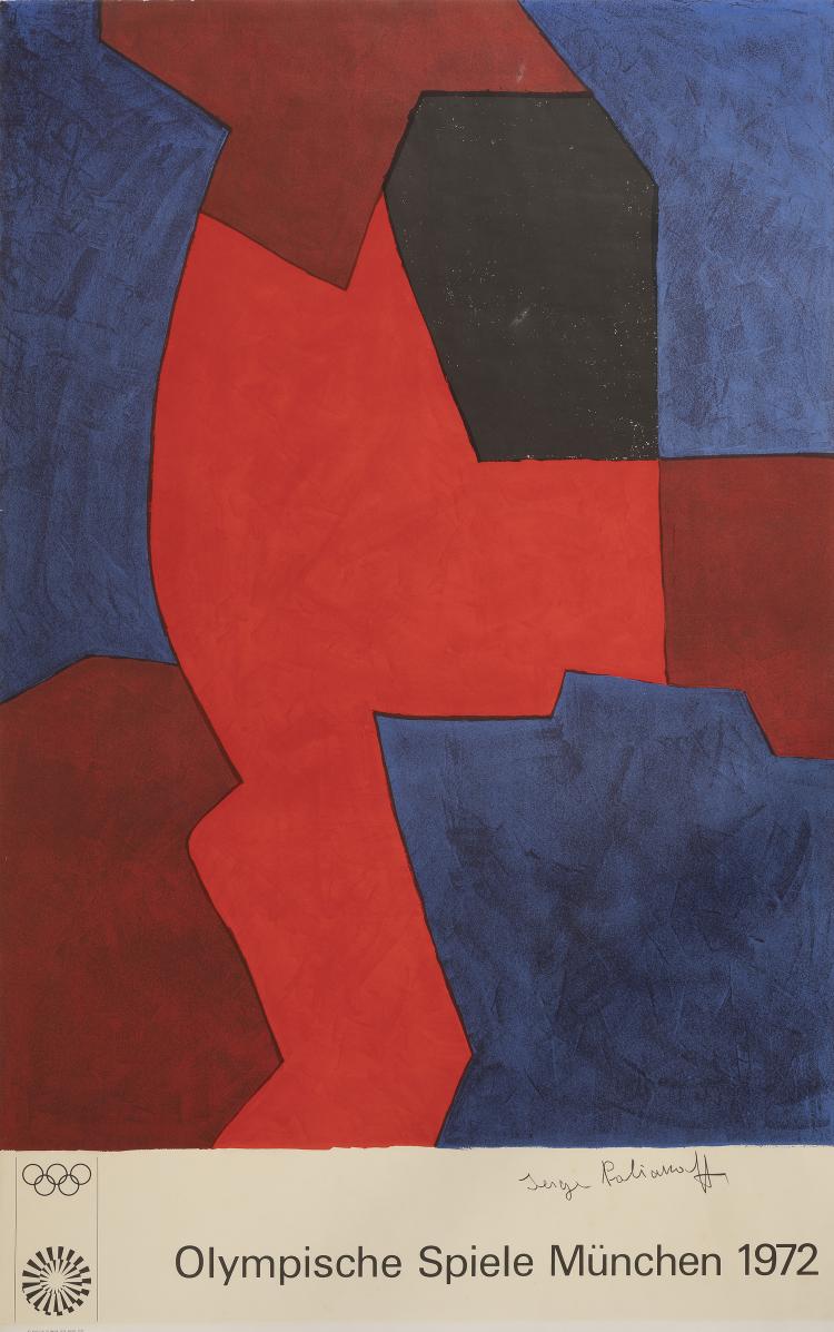 Bild 1 zu Objekt, Mappe mit 5 Kunstplakaten Olympiade 1972, 1969-1972, Olympiade M&uuml;nchen 1972, 155B 556