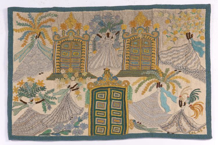 Hauptbild zu Objekt, Tapestry 'Portaes da Bahia' (Bahia Gates), 1979, Madeleine Cola&ccedil;o, Cola&ccedil;o, Madeleine, 155B 371
