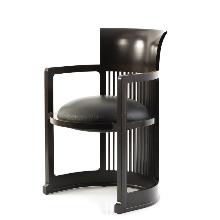 Hauptbild zu Objekt, Armlehnstuhl 'Barrel Chair', 1904/1905, Frank Lloyd Wright, Cassina, Mailand, 155B 252