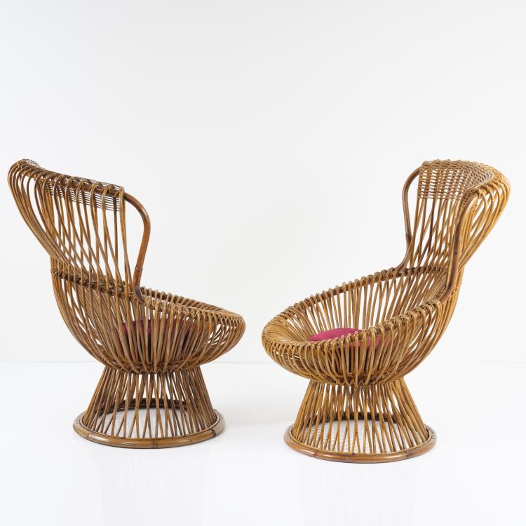Bild 1 zu Objekt, Two 'Margherita' wicker chairs, 1951, Franco Albini, Vittorio Bonacina, Como, 155A 21