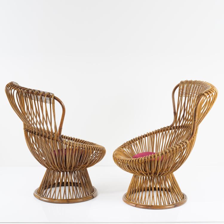 Bild 2 zu Objekt, Two 'Margherita' wicker chairs, 1951, Franco Albini, Vittorio Bonacina, Como, 155A 21
